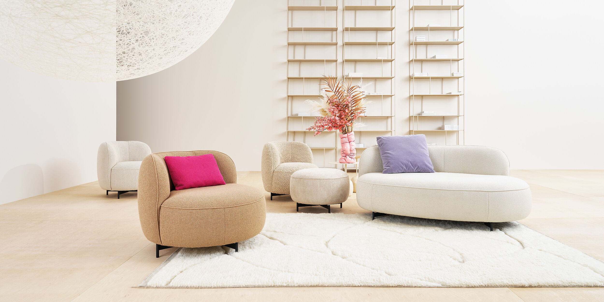 Collection Himolla : fauteuils et canapé aux lignes contemporaines